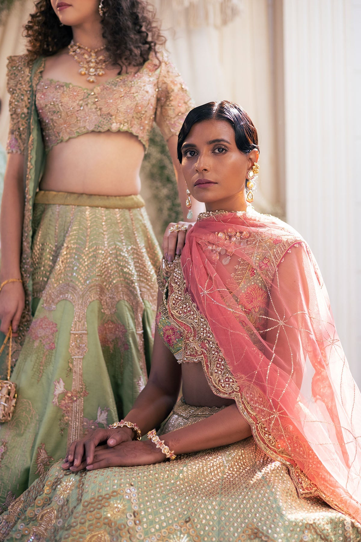 Pstachio Green St. Petersburg Lehenga