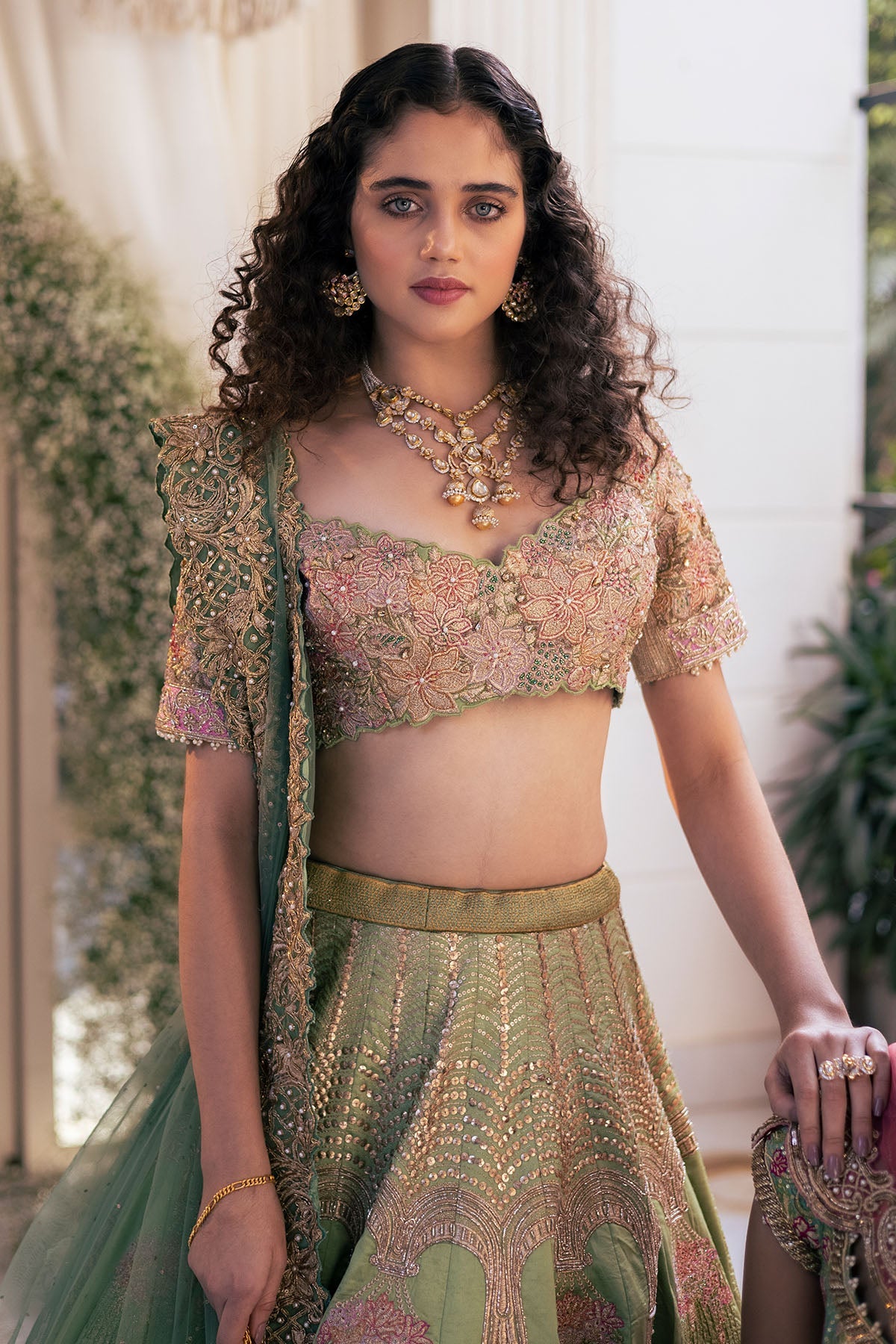 Pastel Green Fountain Lehenga