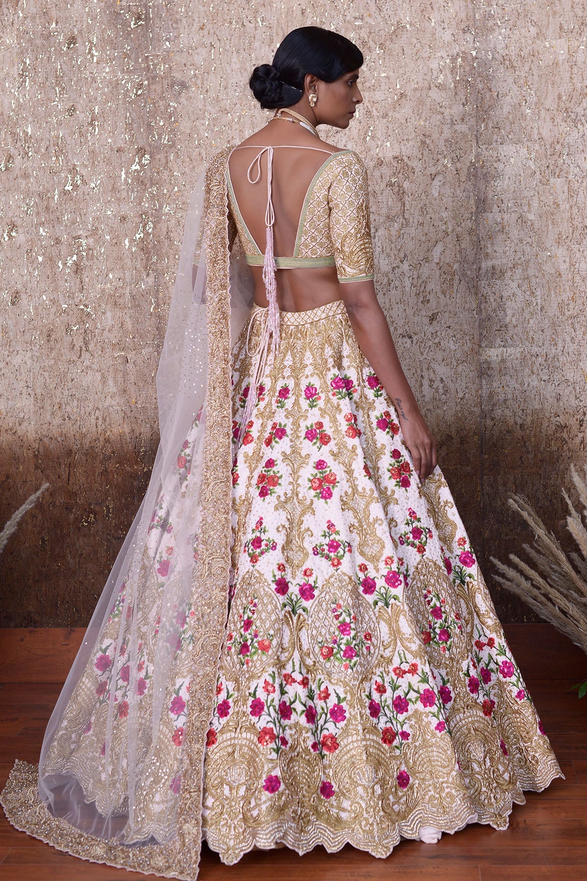 Pink Roses Lehenga