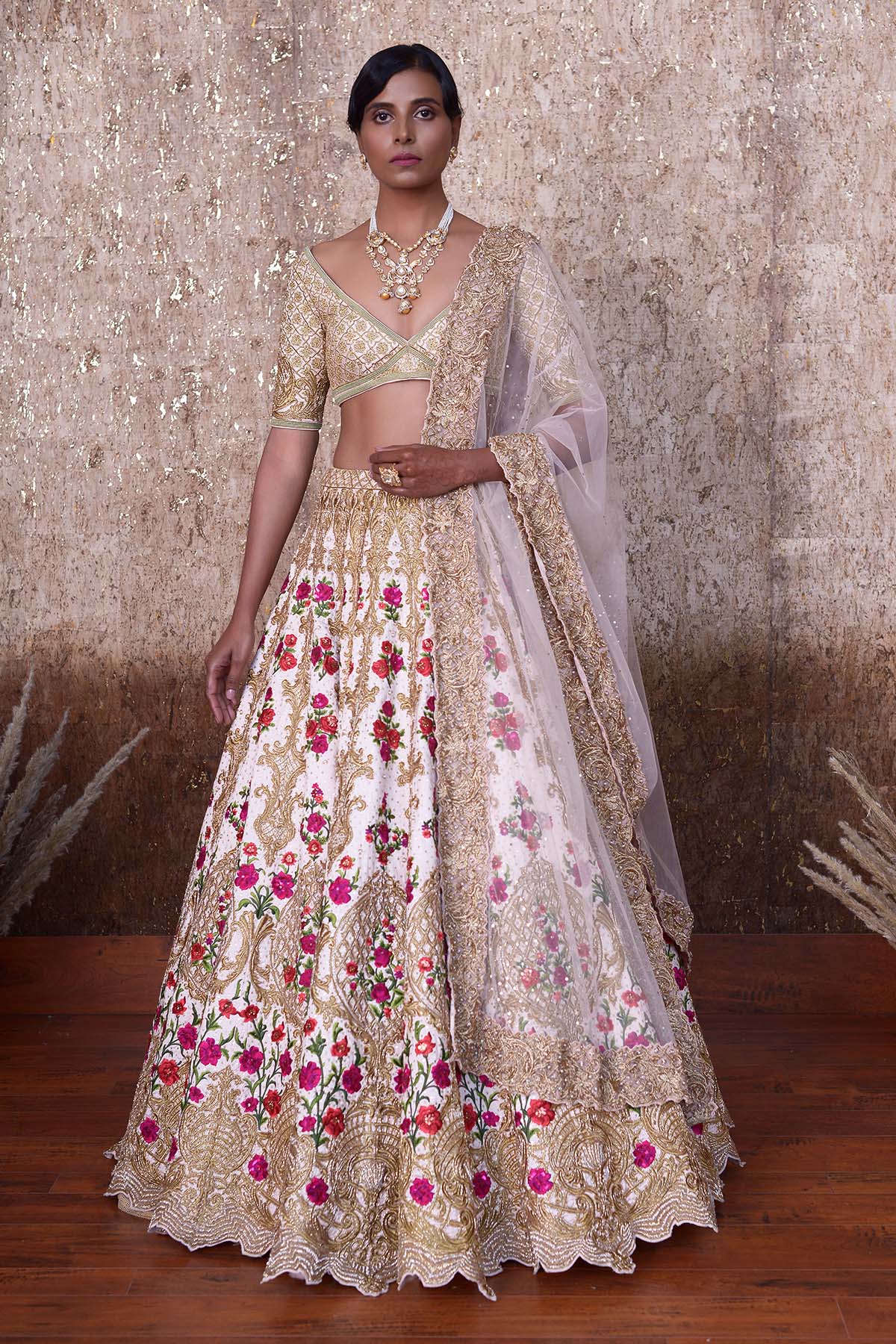 Pink Roses Lehenga