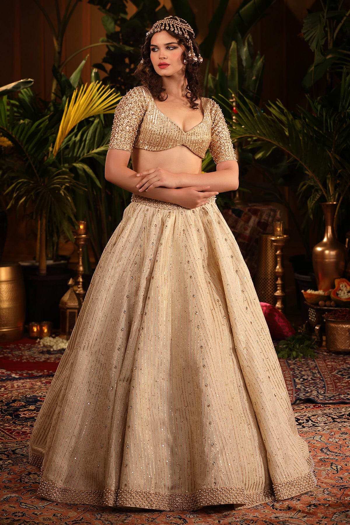 Our Ivory Kasab Silk Lehenga