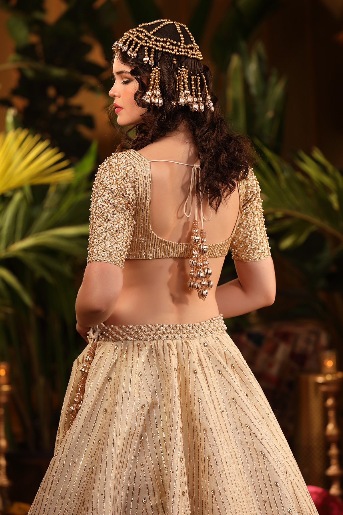 Our Ivory Kasab Silk Lehenga