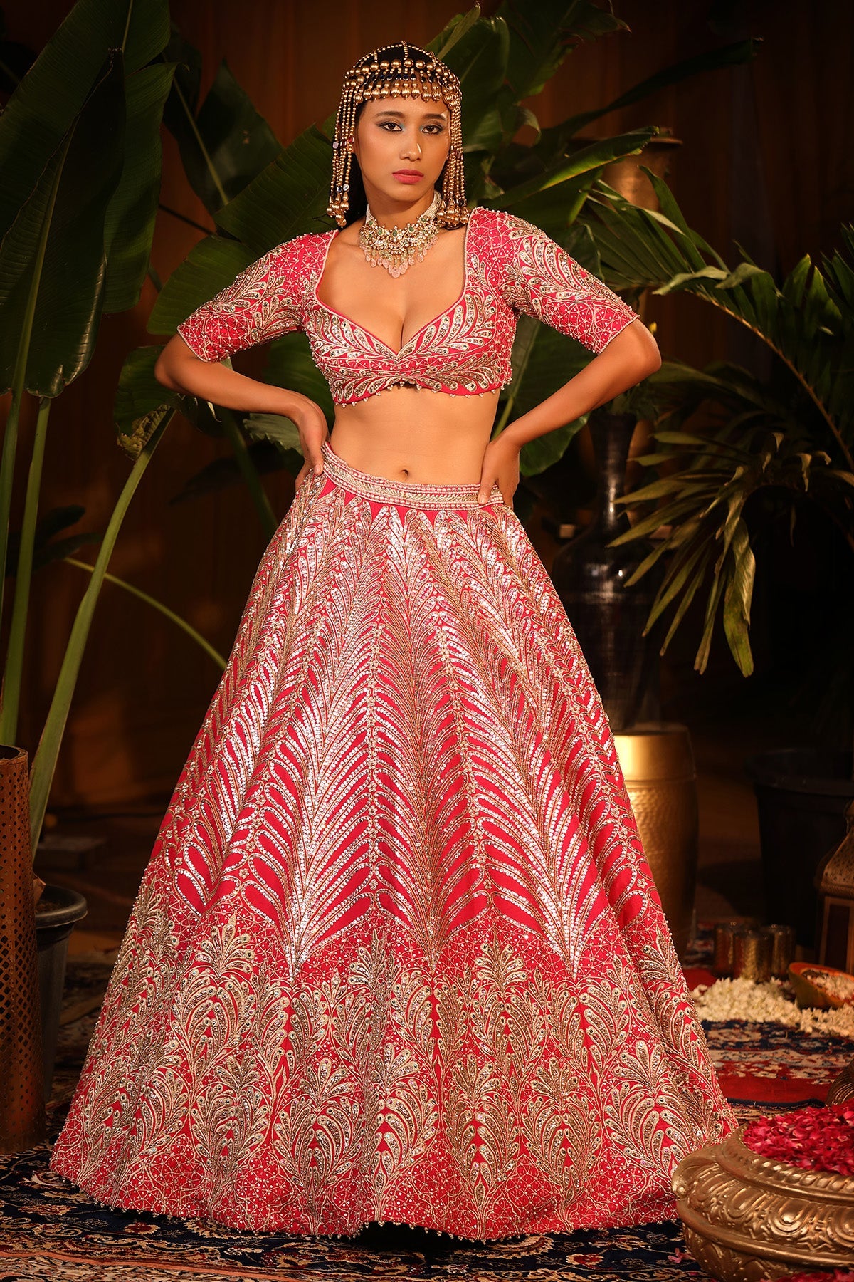 Our Fuchsia Pink Raw Silk Lehenga