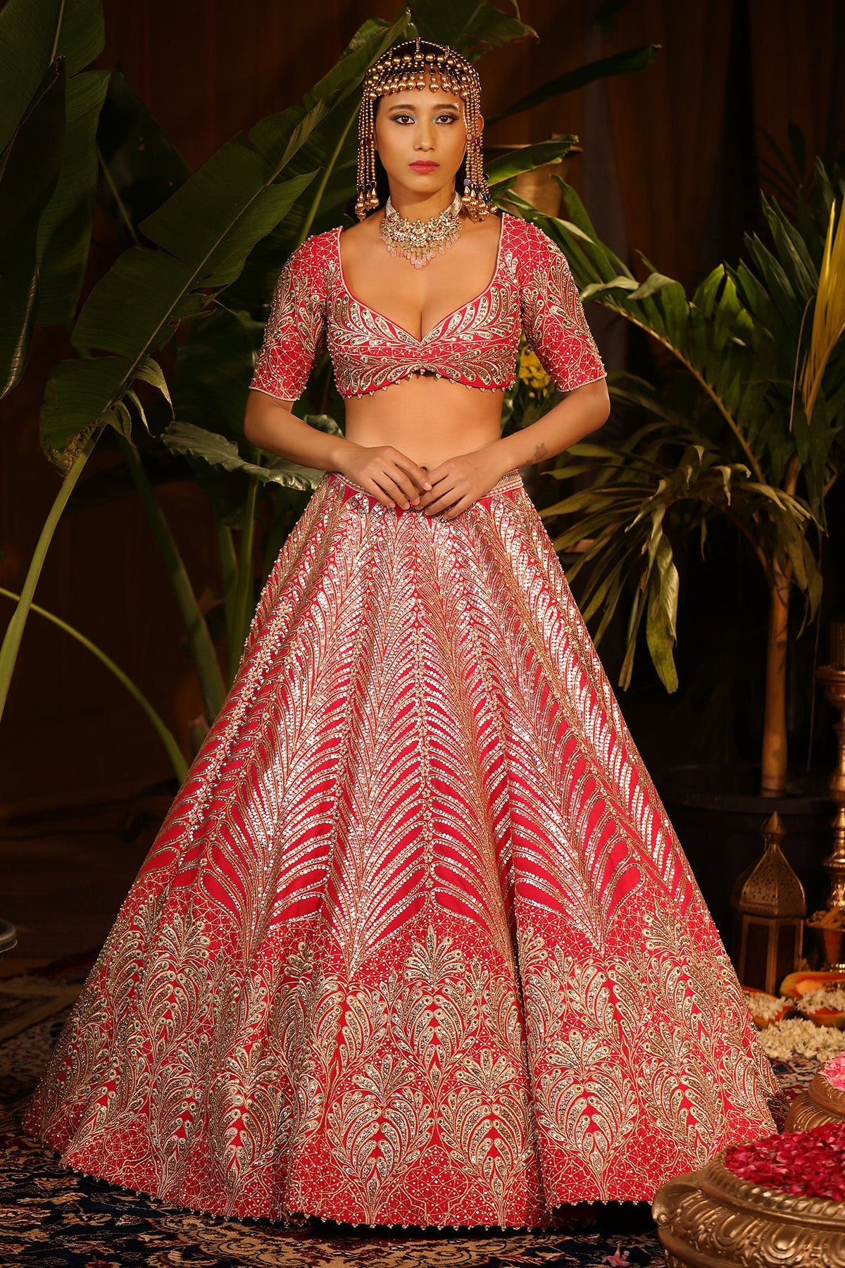 Our Fuchsia Pink Raw Silk Lehenga