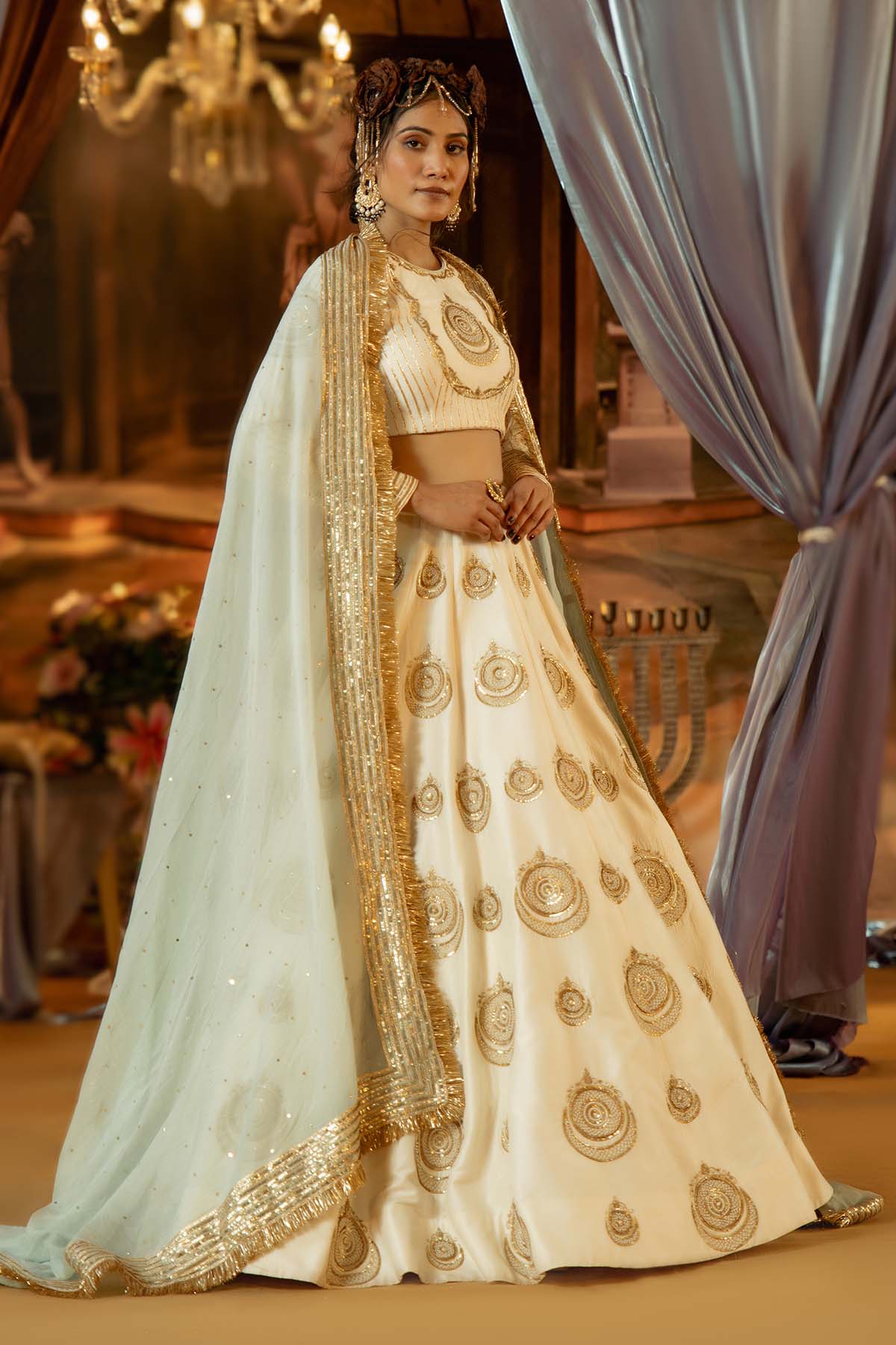 OUR IVORY RAW SILK LEHENGA