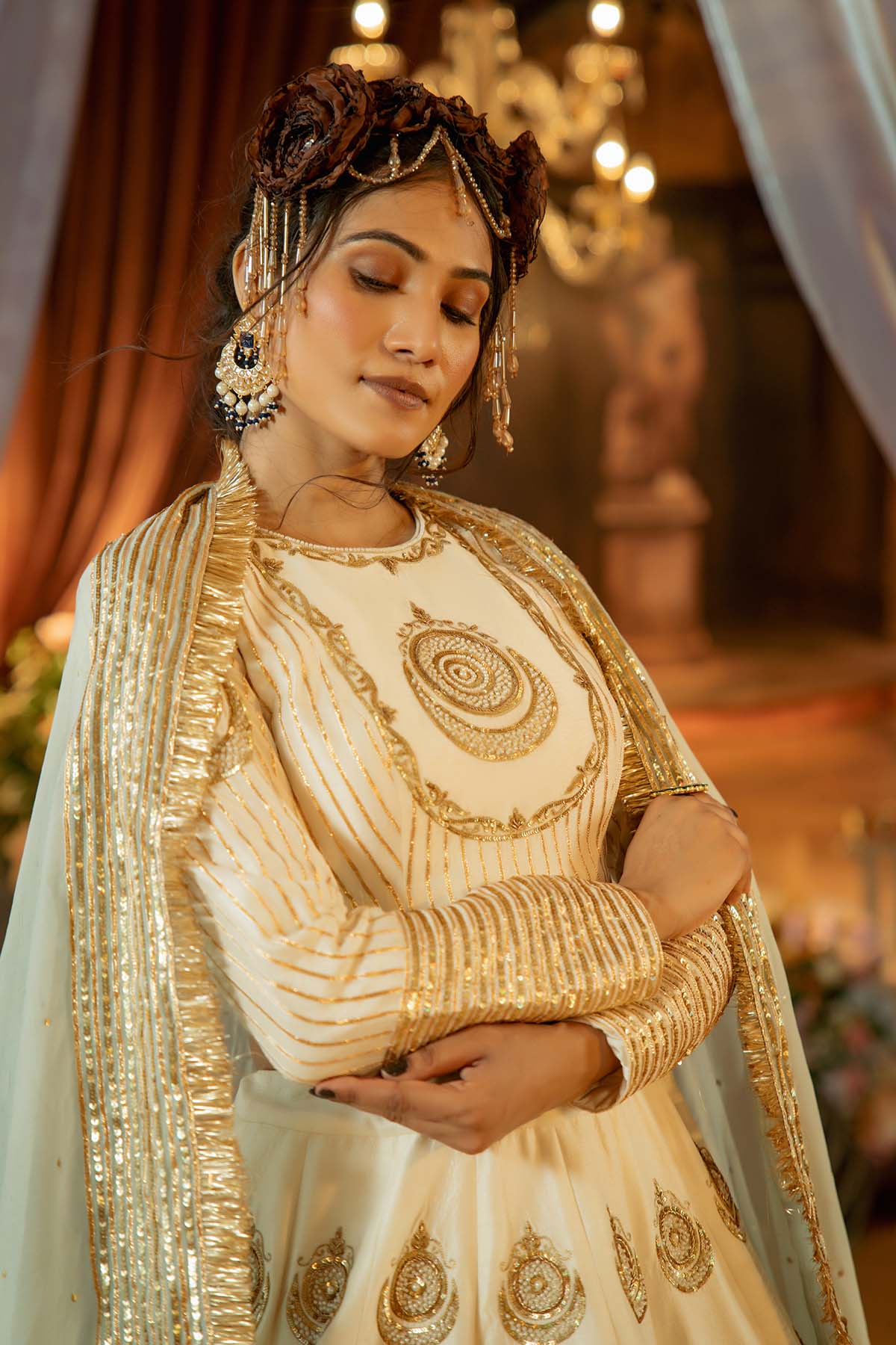 OUR IVORY RAW SILK LEHENGA