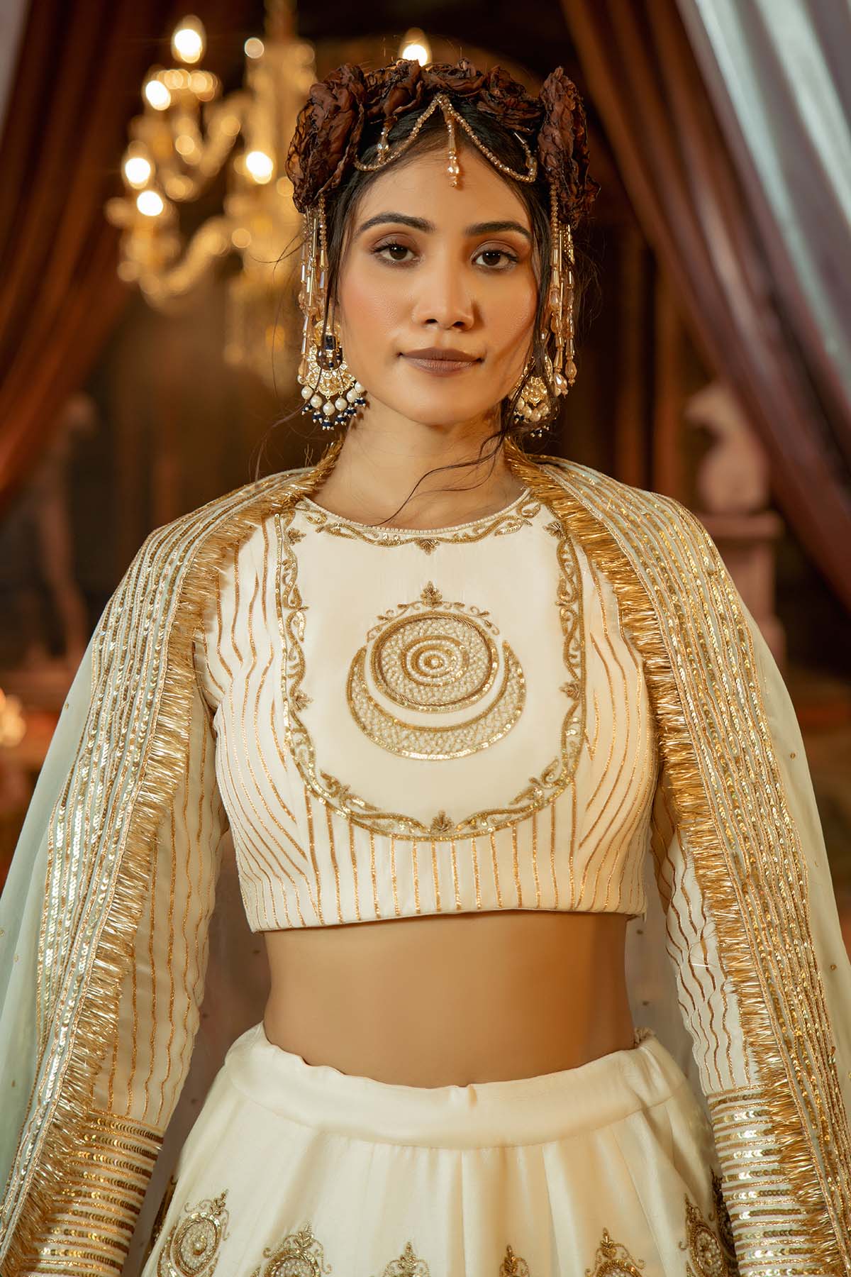 OUR IVORY RAW SILK LEHENGA