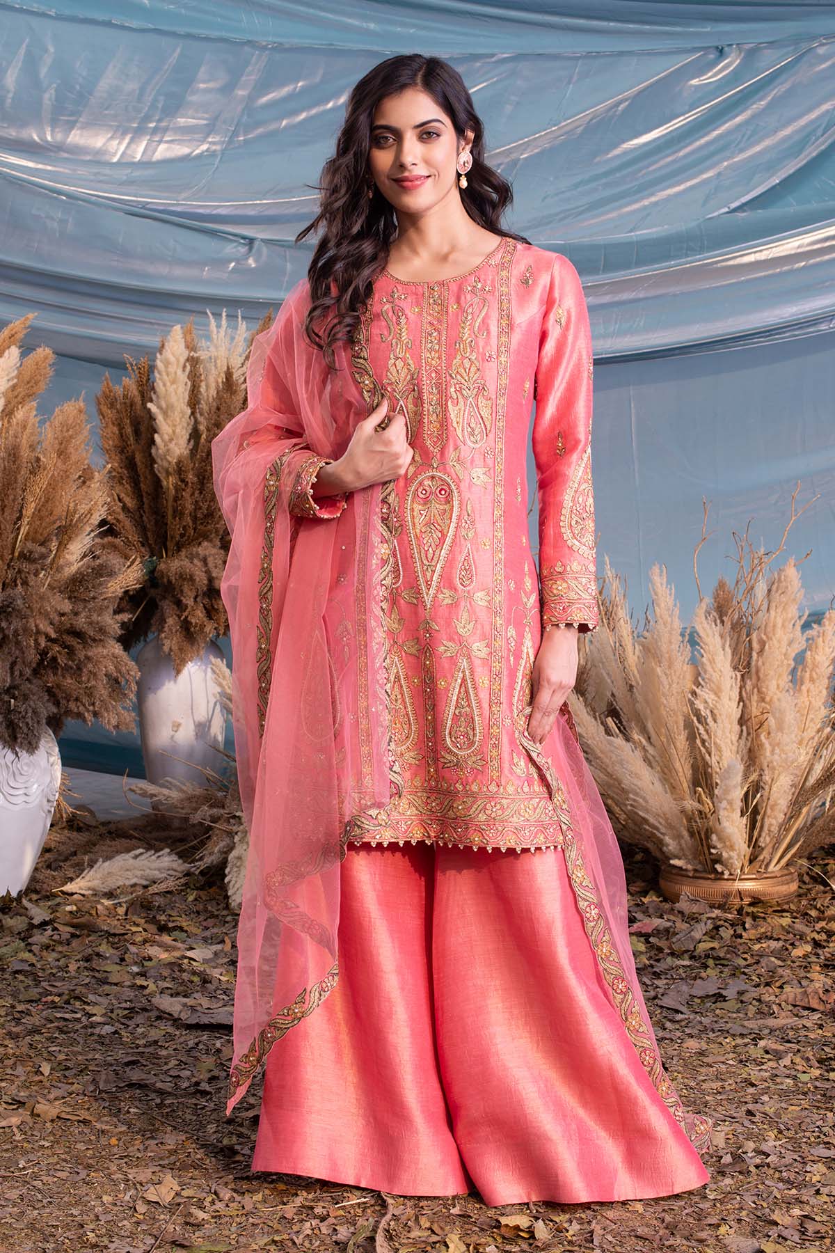 our Rouge Kasab Silk Kurti set