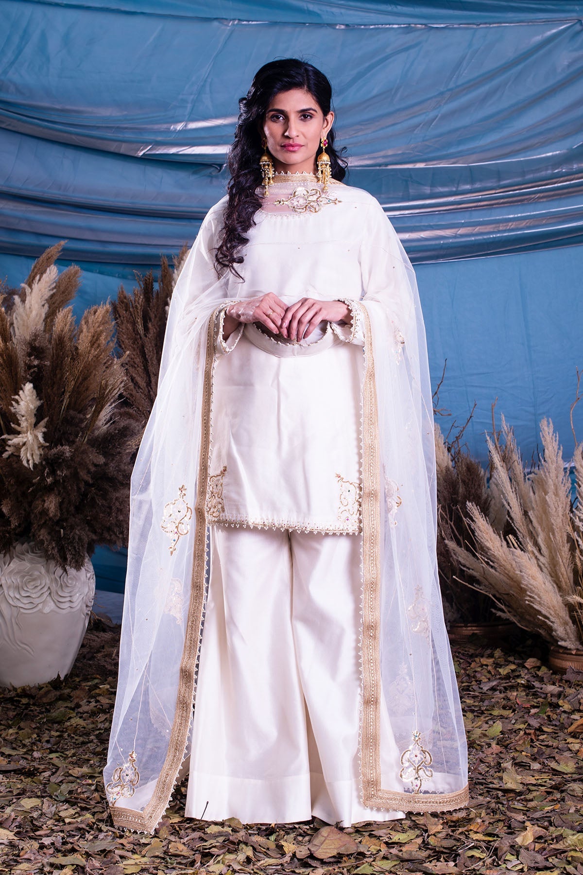 Ivory Chanderi Suit