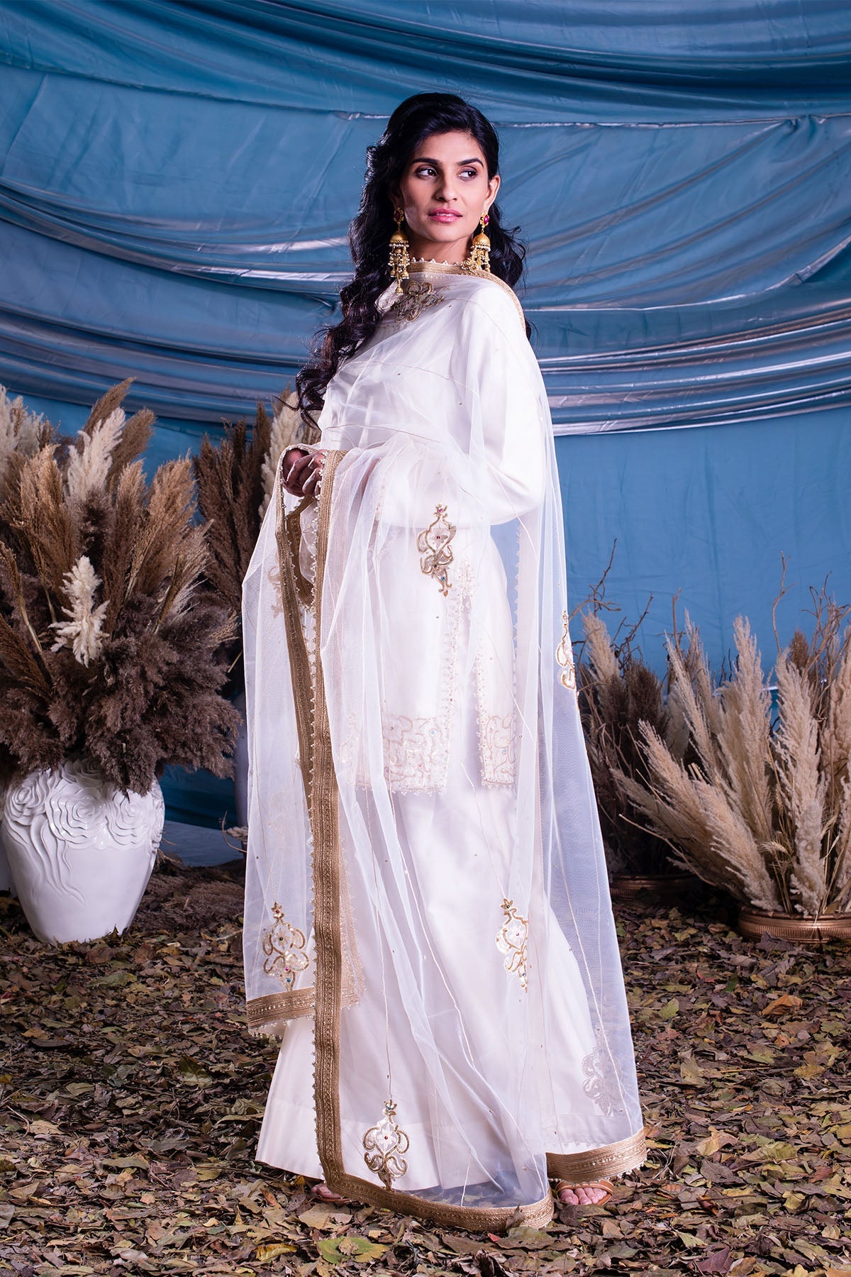 Ivory Chanderi Suit