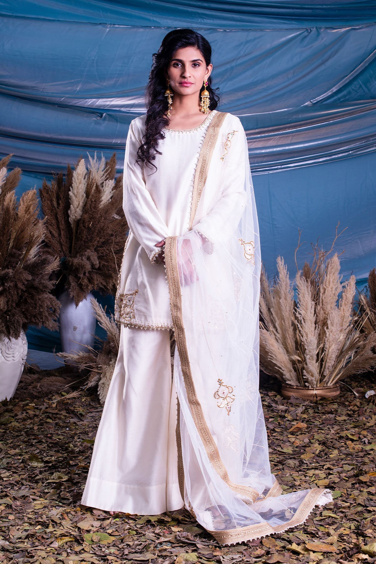 Ivory Chanderi Suit