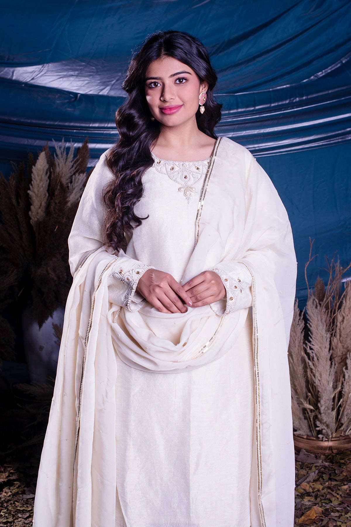 Ivory Kasab Silk Suit