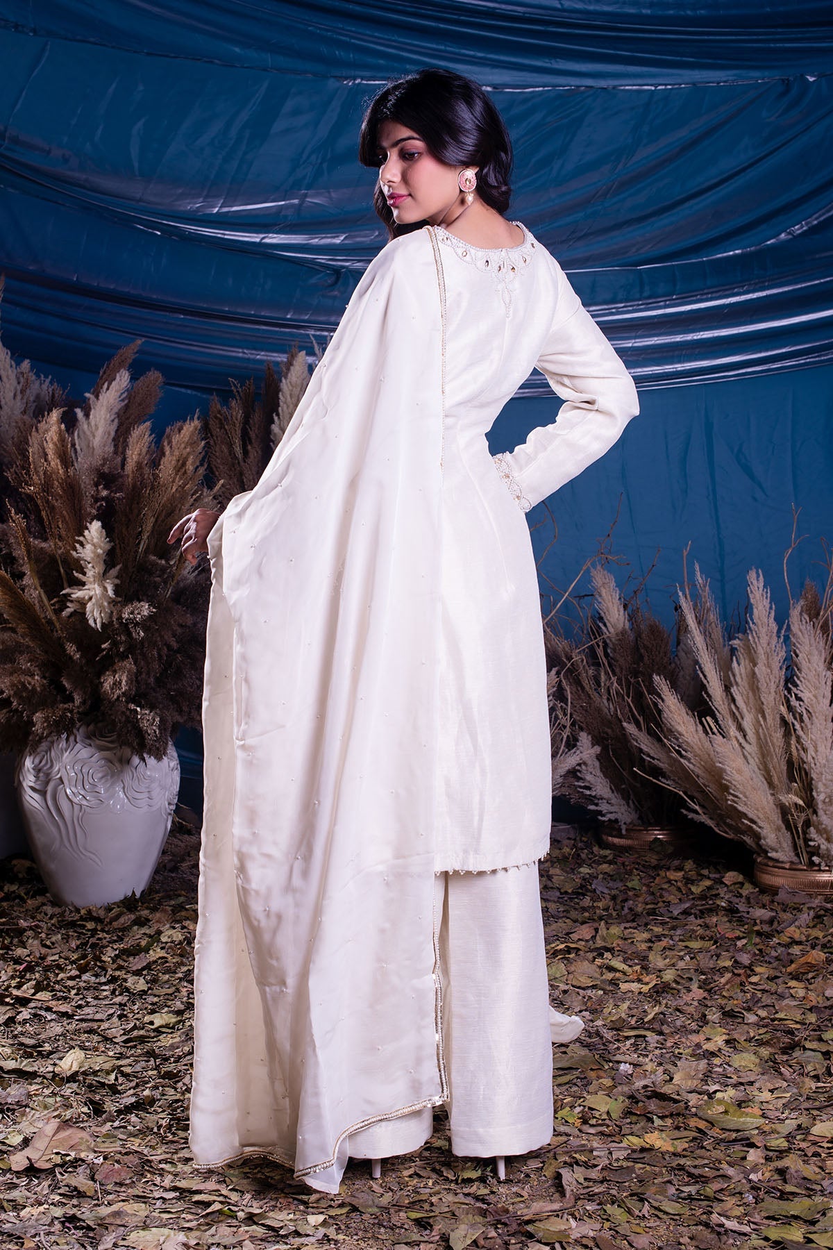 Ivory Kasab Silk Suit