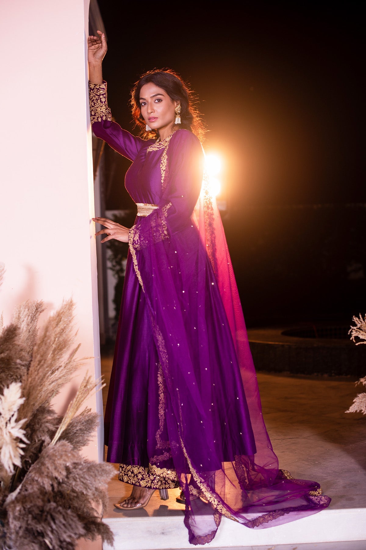  Purple Anarkali