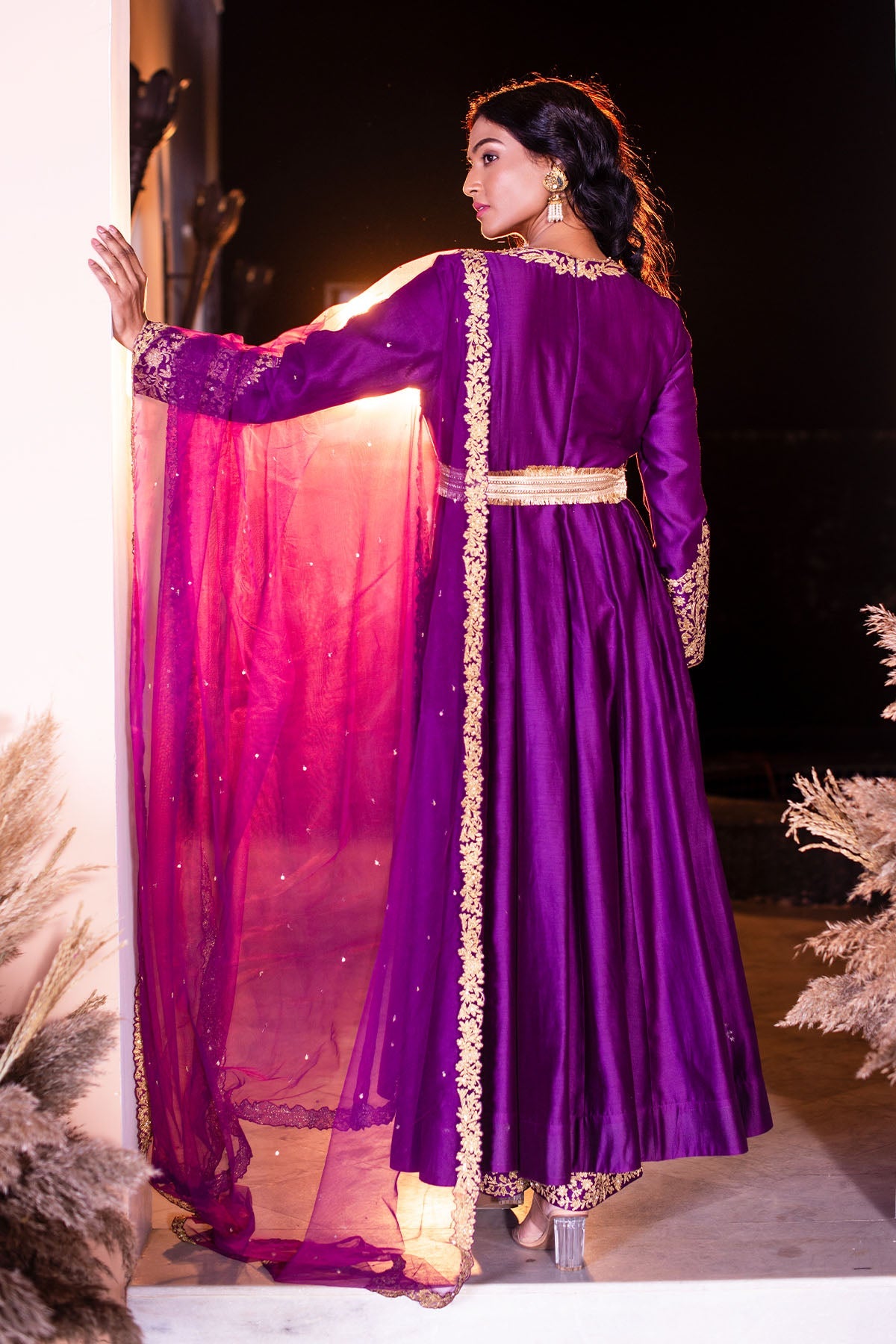  Purple Anarkali