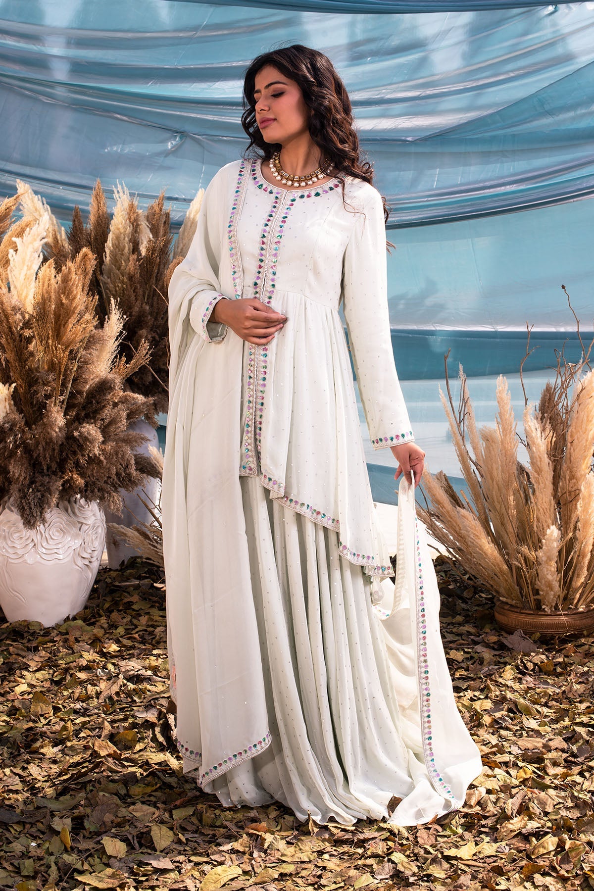 Light Ocean Air Georgette Ensemble