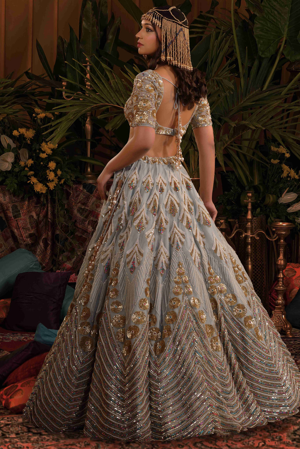 Our Ice Blue Tulle Lehenga