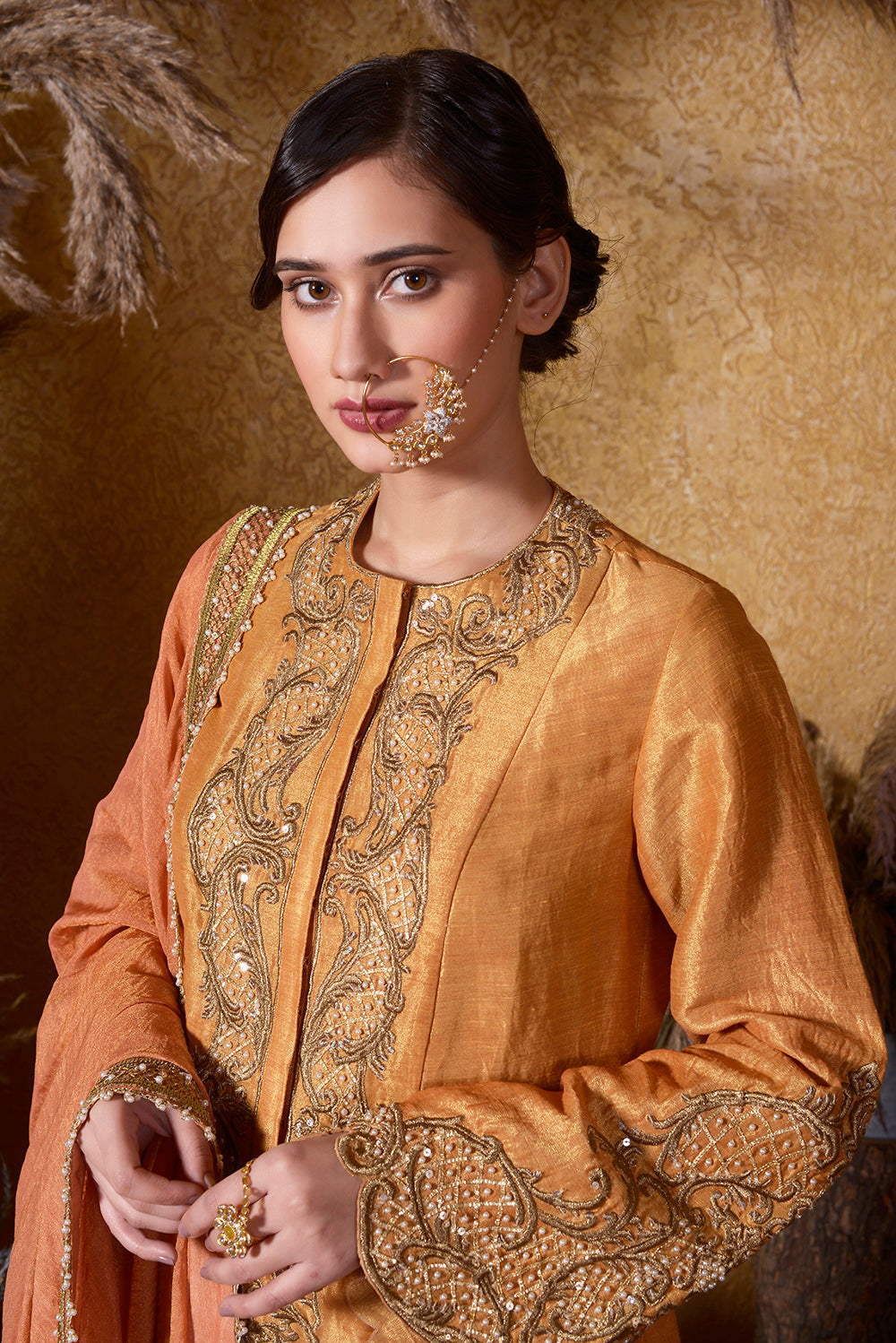 Deep Mustard Silk Kurta Set