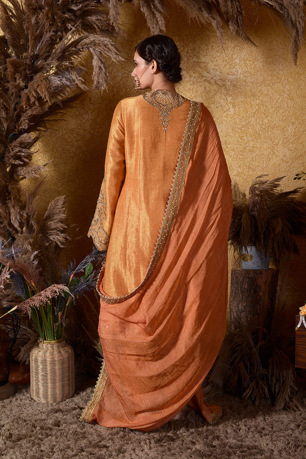 Deep Mustard Silk Kurta Set