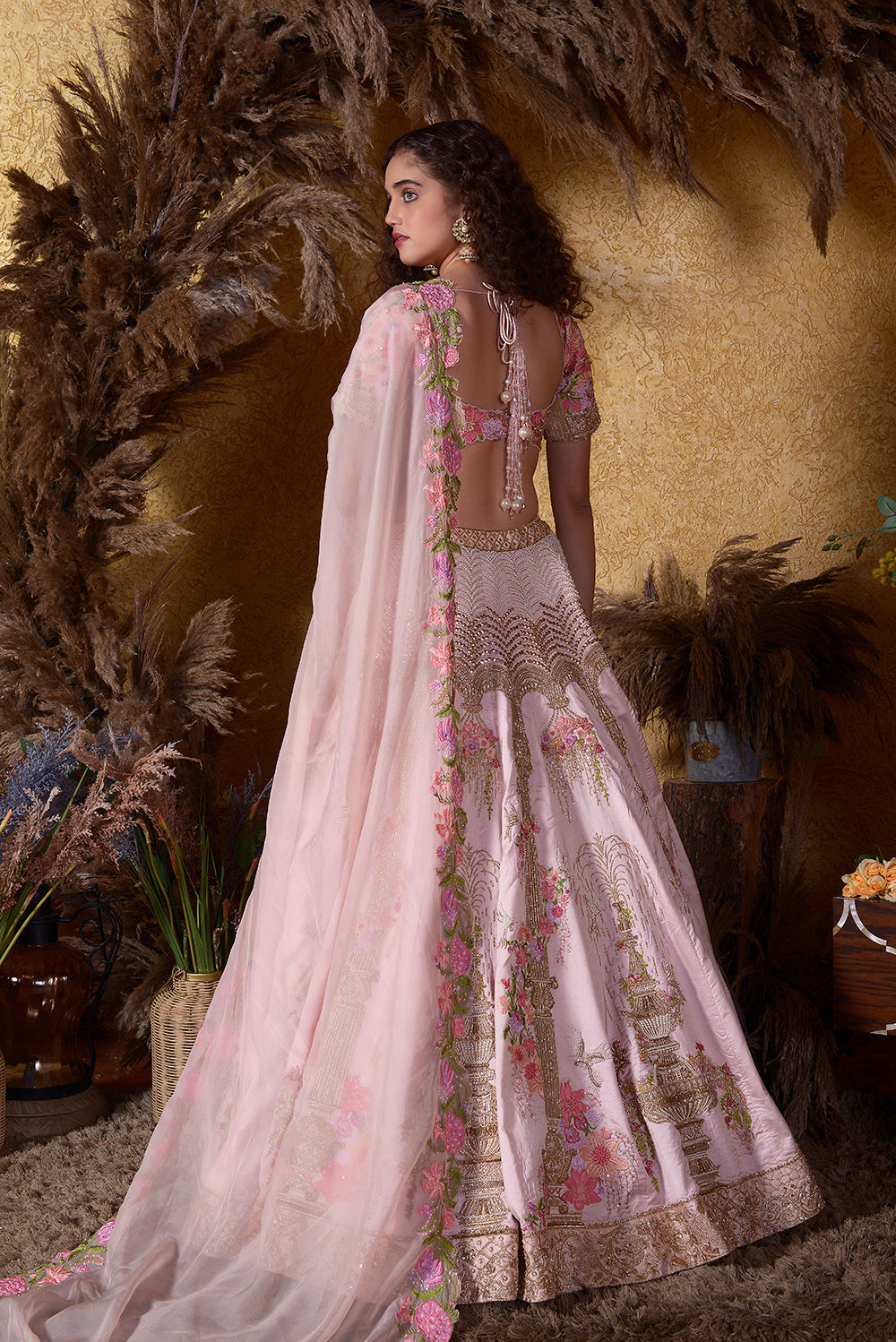 Pastel Pink Fountain Lehenga